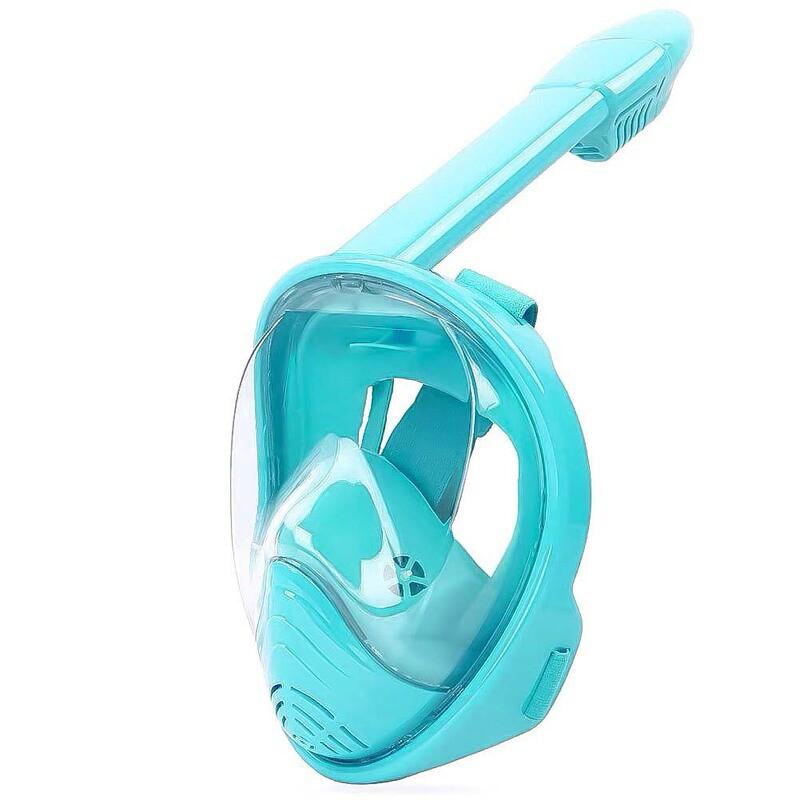 Kinder Vollgesichts Schnorchelmaske Set Trocken Oberteil Anti-Beschlag Wasserdicht Kinder Schwimmen Tauchen