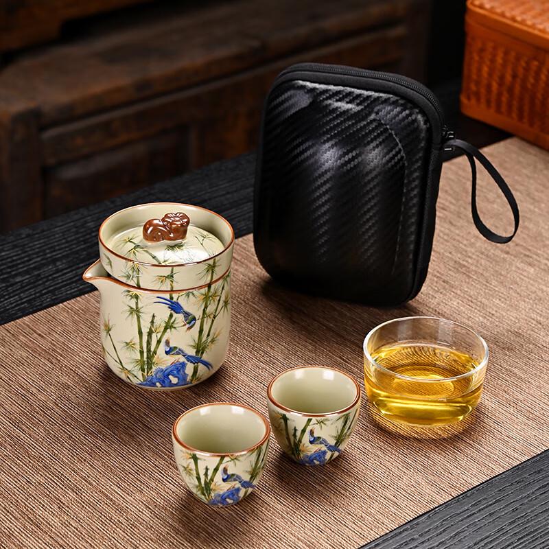 

Deou Starlight Ru Ware Portable Travel Tea Set (1 Pot, 3 Cups)