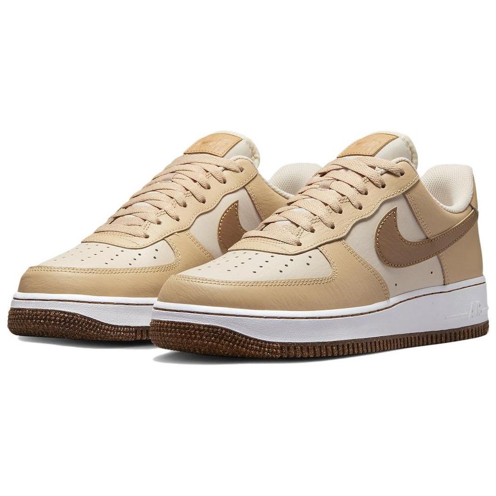 Nike Air Force 1 07 LV8 EMB Inspected By Swoosh Men Sneakers Brown Pearl-White Sesame DQ7660-200