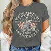 Vintage Usa 250th Anniversary 17762026 Tshirt Unisexs Retro Eagle Flag Print Casual Patriotic 4th Of July Tee Gift