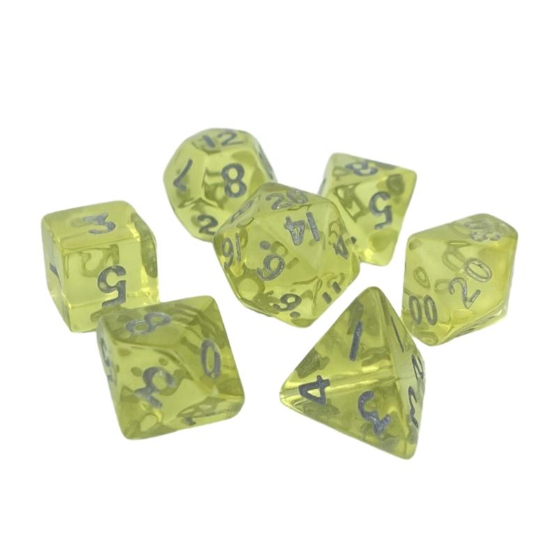 Small Multi-Sided Acrylic Dices Set Portable Mini Polyhedral Dices Tiny Mini Role Playing Table Game Dices for Men Women