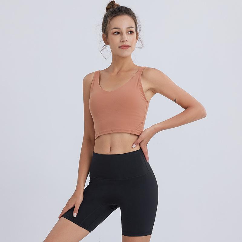 

Спортивный бюстгальтер с высокой степенью поддержки Nude Feeling - Женский ударопрочный жилет для йоги Align с красивым дизайном спины XL