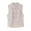 European and American style wholesale women's clothing fashion versatile temperament casual knot buckle vest + knot buckle shorts