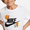 Nike Time To Win Letter Logo Print Round Neck Short Sleeve T-Shirt Kids Tops White FQ3660-100