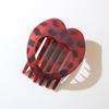 Simple Clip Heart-shaped Hairpin Duckbill Clip with Strong Grip for Back of Head Bun Hollow Head Ornament