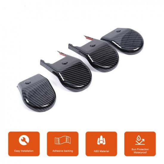 Carbon Fiber ABS Seat Foot Screw Cover Trim for Toyota Hilux 2015-
