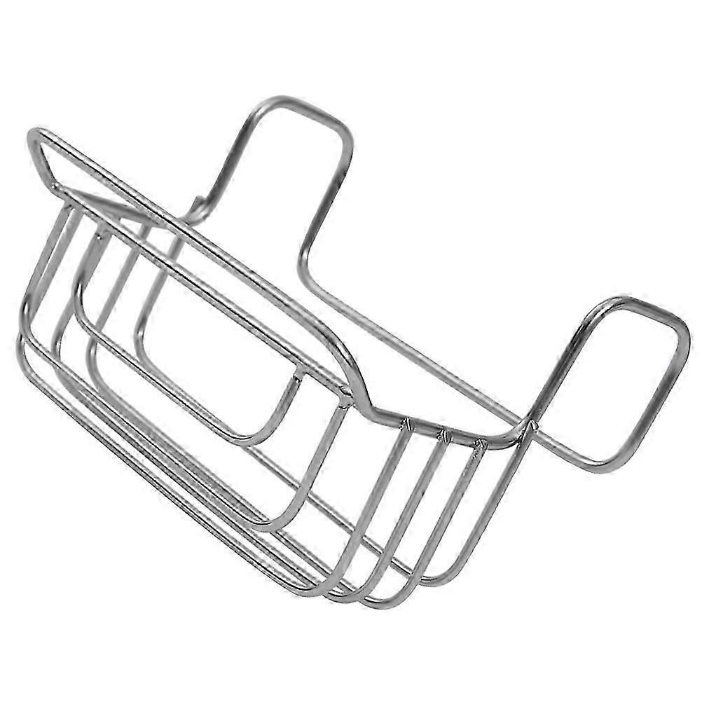 Stainless Steel Sponge Holders Kitchen Sink Sponge Holder Bathroom Use Dish Cloths Drainage Storage Hanging Basket 15.3X13X10CM 1Pack