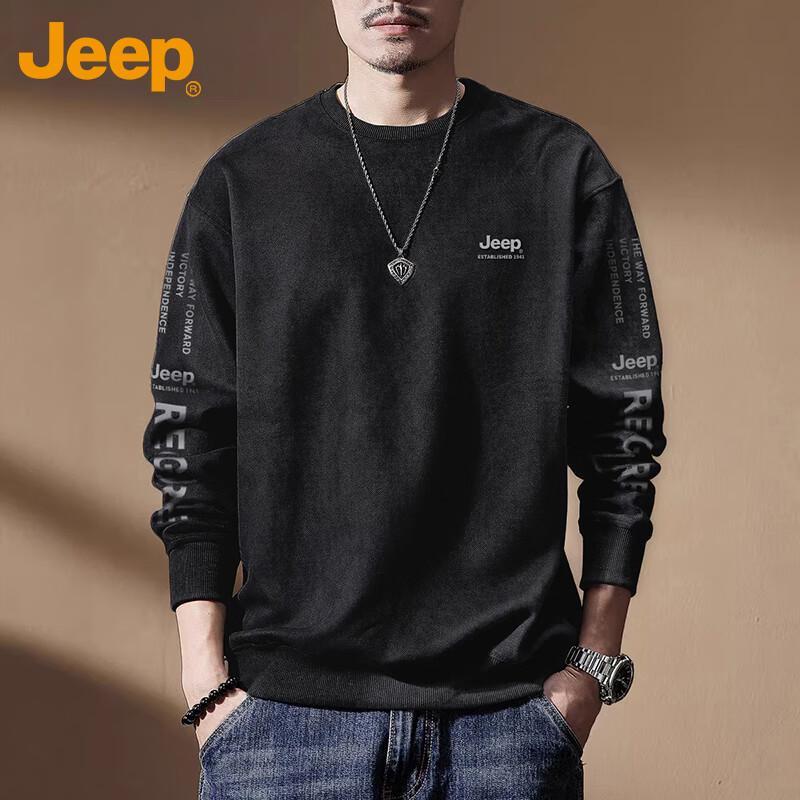 

Jeep Men s Loose Fit Casual Long Sleeve Sweatshirt 2XL
