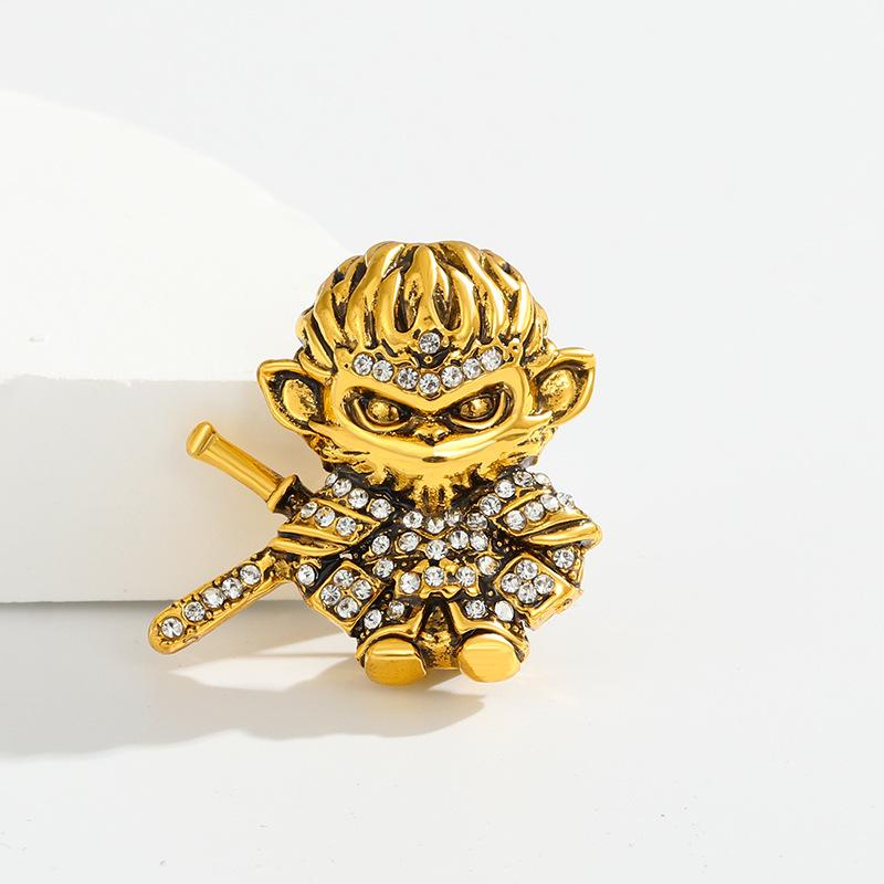 

Сунь Укун Чао Двенадцать Маленьких Обезьян Аксессуары Детские Украшения Подарок Брошь 2*3CM