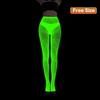 Leuchtende Fischernetzkniestrümpfe Netz Hohl Leuchtende Basis Socken Glänzende Strumpfhosen Strümpfe Damen Sexy Druck Nachtleuchtende Strümpfe