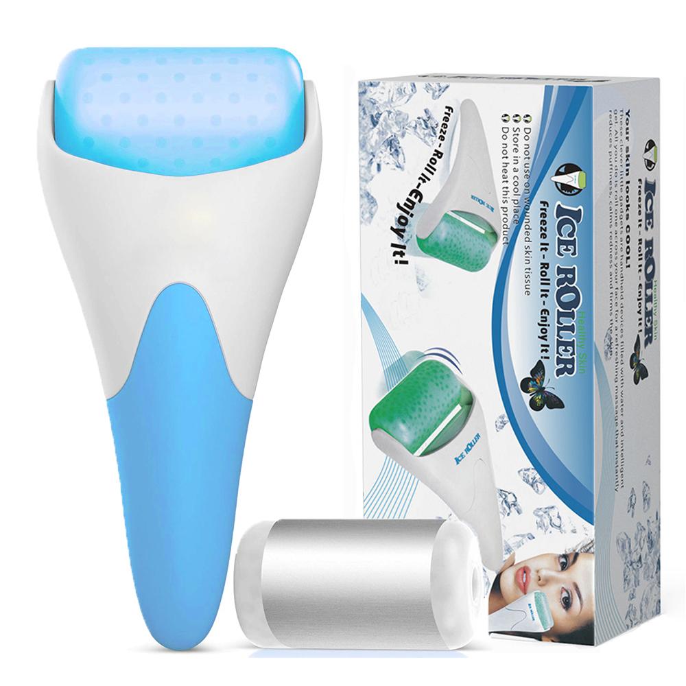 Skin Cool Ice Roller Massager Stainless Steel Ice RollerFacial Massage Relaxation Tool Skin Care Beauty Lifting Facial Roller