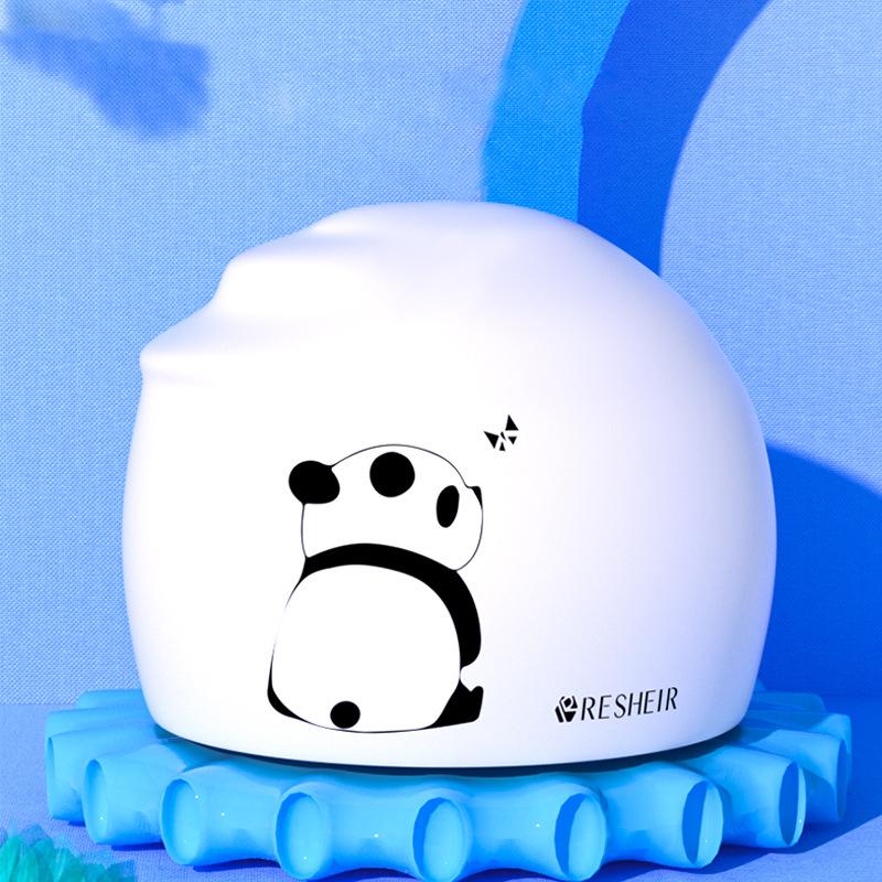 Children's Swimming Cap CuteCartoon Print Coated Swimming cap Waterproof Ear Protection Silicone Swimming Cap For Boys and Girls