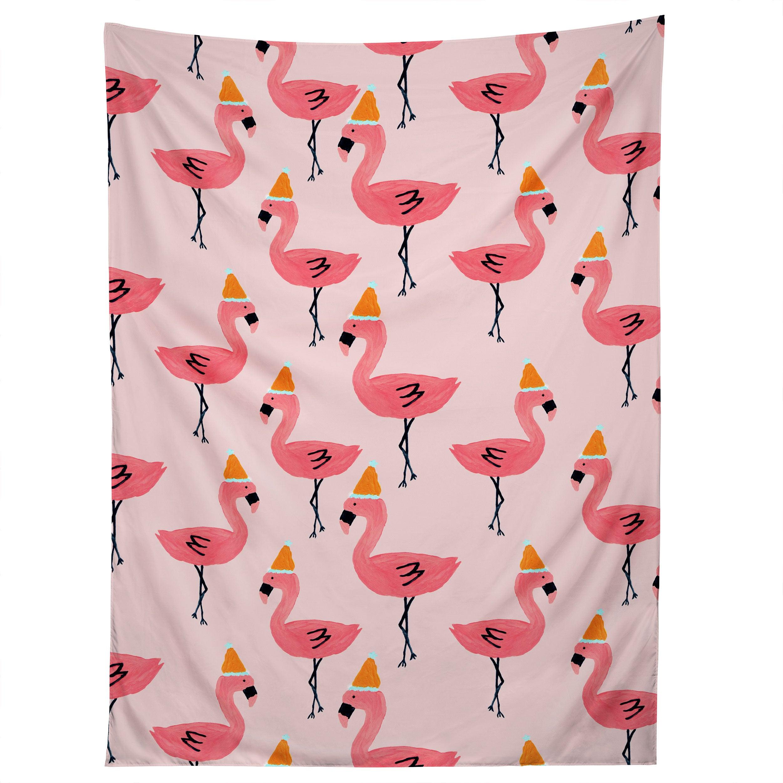 FLAMINGO DANCE PARTY tapestry 75x100