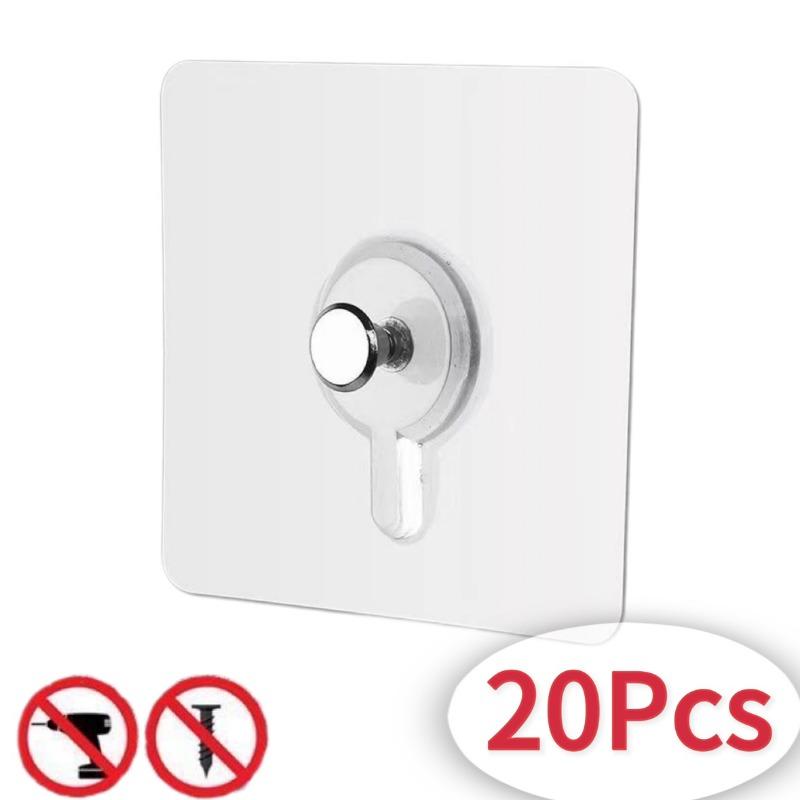 Strong Self Adhesive Wall Hooks Clear Closet Cabinet Shelf Pegs Poster Nails Wall Hangers Kitchen Bathroom Screw Holder Hanger