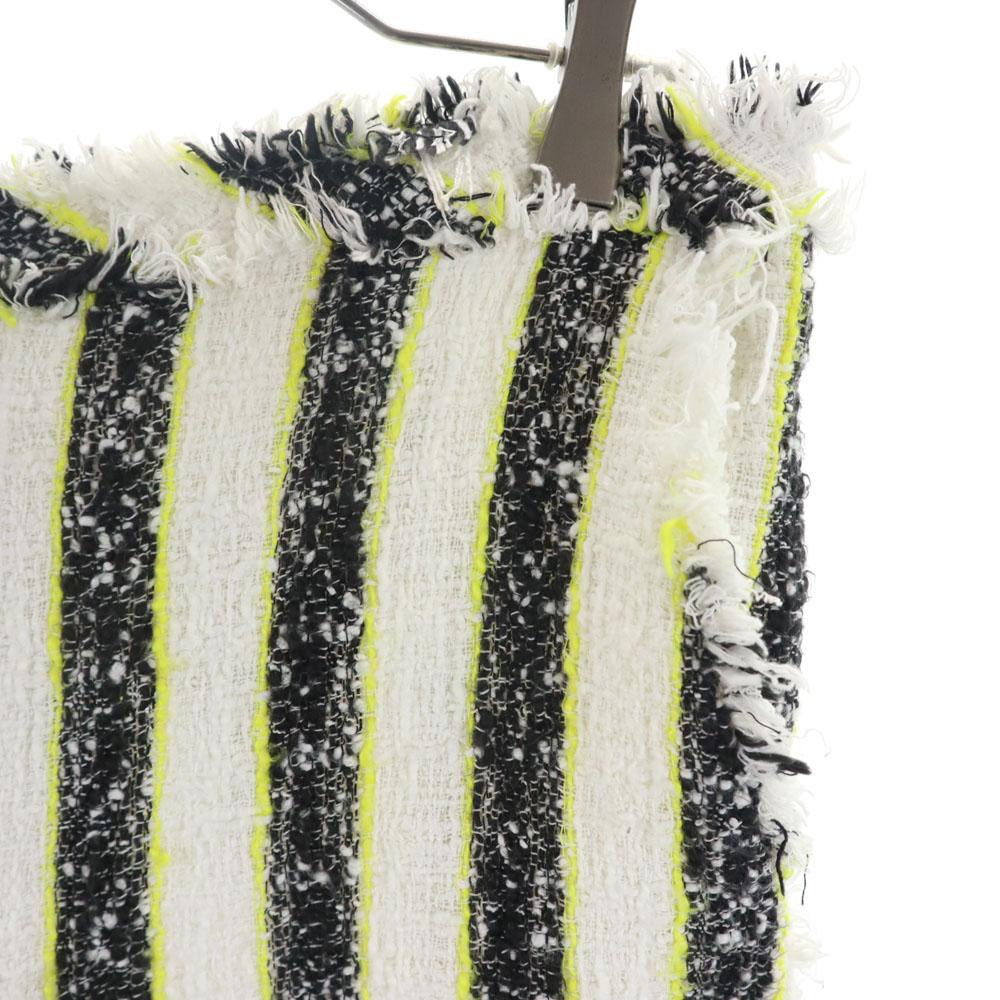 MSGM made in Italy Striped Pattern tweed Shorts 40 White etc. Men's Used