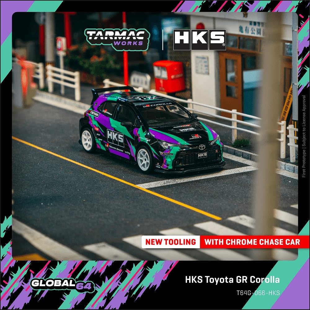 Speedmaster Japan TARMACWORKS 1/64 HKS Toyota GR Corolla Finished Model T64G-066-HKS