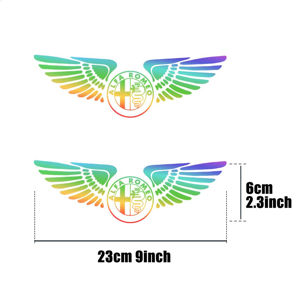 HNZCY1 3pcs Colorful and generic car reflective stickers waterproof car decoration For Alfa Romeo Giulietta Giulia GT Mito Brera