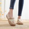 Embroidered Ethnic Low-Cut Linen Shoes for Spring & Autumn - Comfortable Middle-Aged & Elderly Women's Footwear