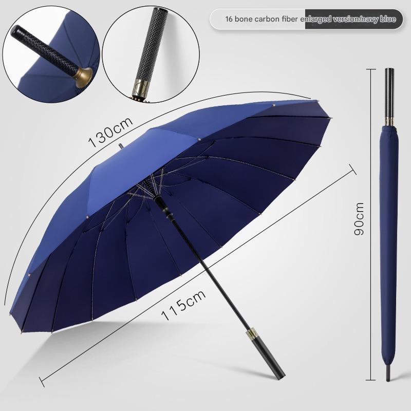 Carbon Fiber Golf Straight Handle Umbrella For Business People Sunscreen And Uv Protection Light Luxury Business Gift Umbrella