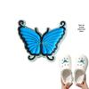 Fluorescent Butterfly PVC Shoe Buckle Decoration - Detachable DIY Shoe Accessories