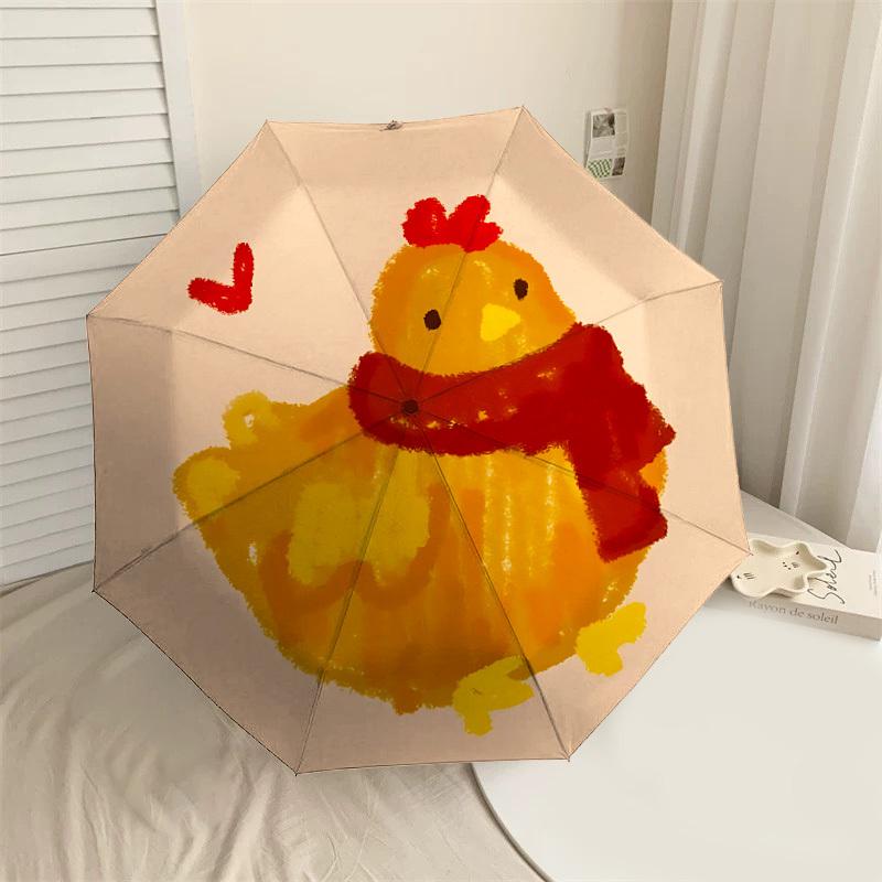

Charming Chicken Scarf Print Umbrella: Perfect for Outdoor Adventures, Auto-Open/Close, Lightweight & Durable, Ideal Travel Accessory and Gift 039