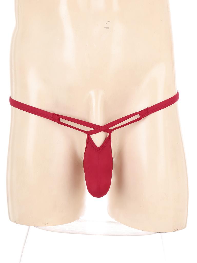 Men Micro Thongs Panties Stretchy Underwear Male Lingerie Shorts Low Waist Underpants Thong Straps G-string