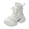 Fashion Women Ankle Boots Autumn Chunky Shoes Woman High Platform Breathable Sneakers 7.5CM Thick Sole Wedges Motorcycles Boots Winter
