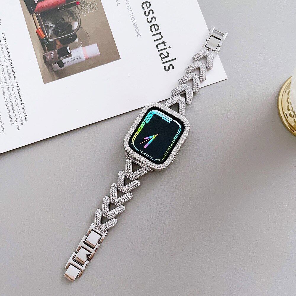 Řemínek pro Apple Watch ultra 2 pouzdro na řemínek pro i Watch Series 10 9 8 7 6 5 4 3 42mm 46mm 41mm 45mm 49mm Kovový náramek Náhrada pro ženy