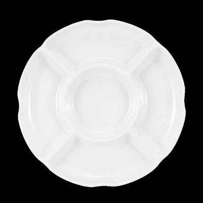 Xiyi Melamine White 5-Compartment Serving Platter