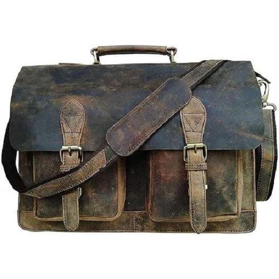 Geantă maro retro pentru laptop de 18 inchi Geanta de voiaj pentru servieta de birou pentru bărbați și femei Geanta pentru laptop de birou (maro vintage)