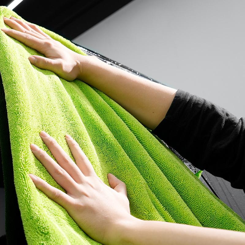 1400Gsm Ultra-Thick Drying Towel For CarMotorcycle Oversized 60X120Cm Cleaning Cloth Soft High Absorbent Car Detailing Towel
