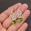 Peridot Edelstein 925 Sterlingsilber Schmuck Handgefertigt Tropfen/Hängeohrringe 2.00" EE-32-1