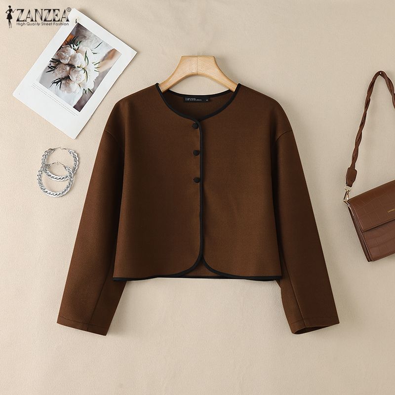 ZANZEA Damski wiosenny casualowy kardigan z długim rękawem