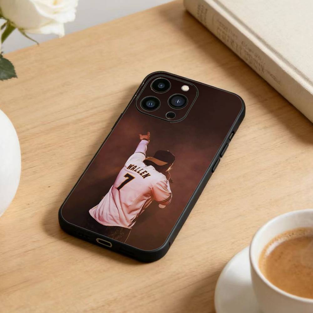 

M-Morgan W-Wallen Phone Case For iPhone17,16,15,14,13,12 Plus,Max Soft Silicone Black Cover iPhone17air