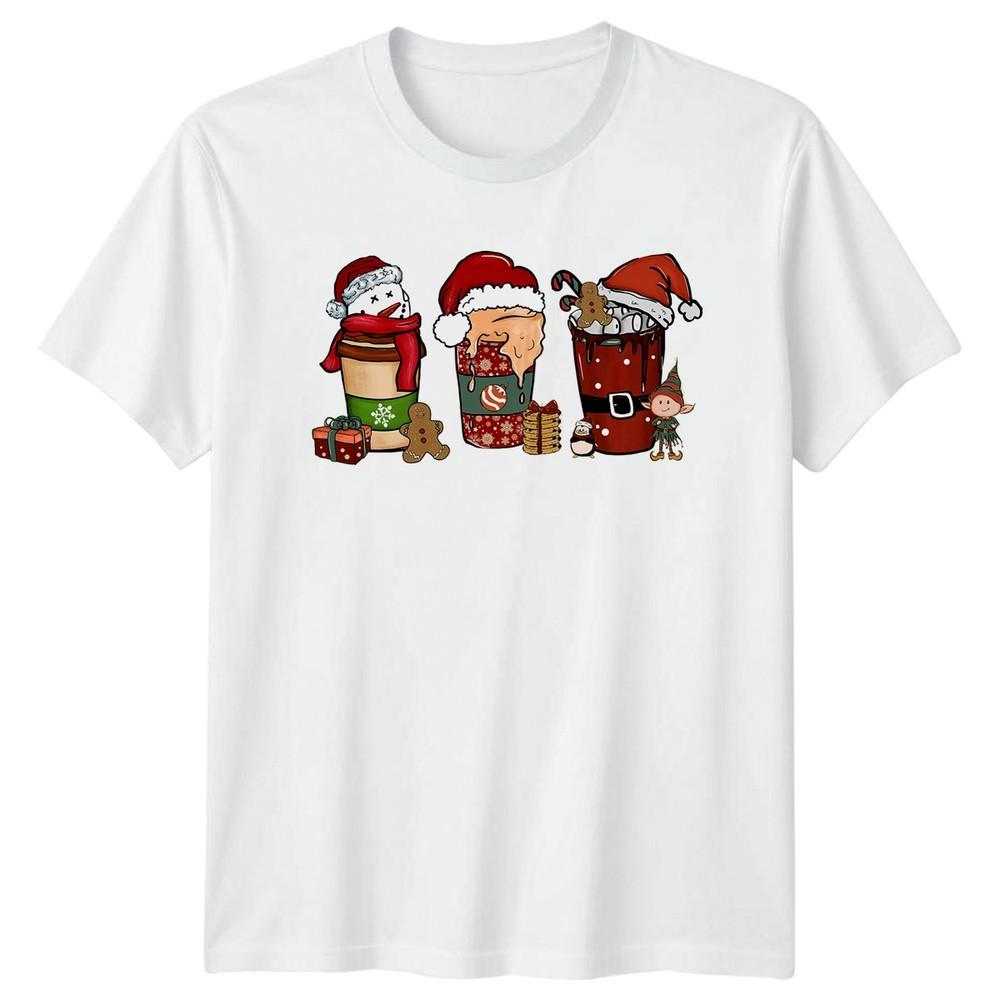 Festive Christmas Holiday Drinks Unisexs Unisexs Graphic Unisex Tee S
