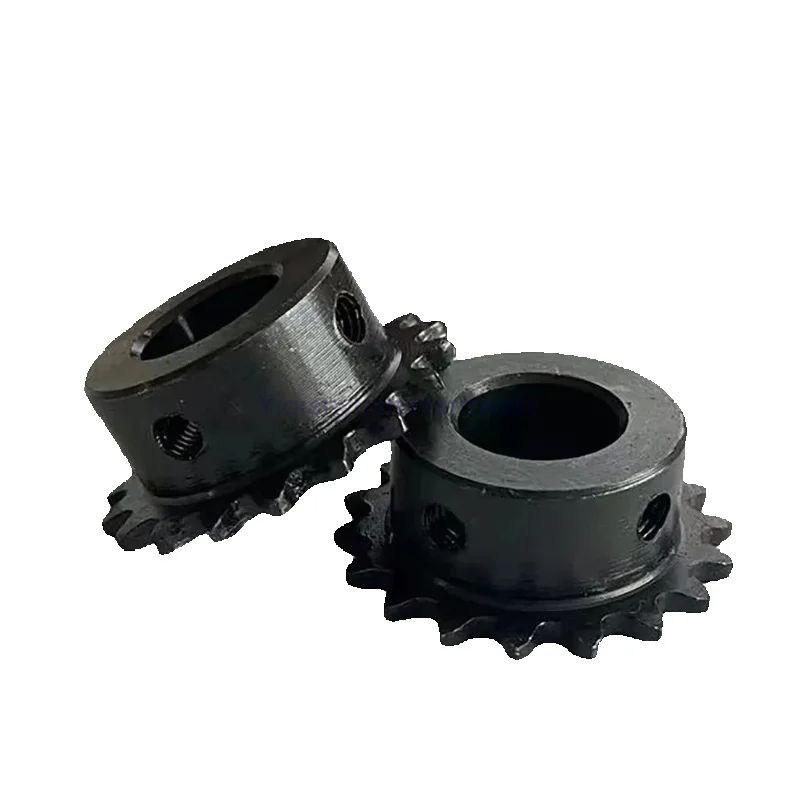 Yiqianyuan 1Piece 04C Industrial Sprocket 45# Steel 11T-20T Teeth Bore 5-18mm Pitch 6.35mm Motor Chain Drive Sprocket