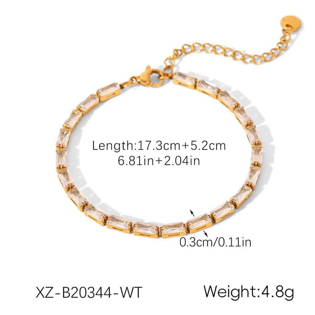 Bransoletka ze stali nierdzewnej pozłacana 18k – Klasyczny minimalistyczny styl europejski i amerykański, nieblaknąca biżuteria damska.