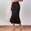 Gonna da Donna 2024 Nuova Moda Elegante Lavorata a Maglia Jacquard Elastica Hip Wrap Gonna a Sirena Mezza Gonna Gonna Lunga