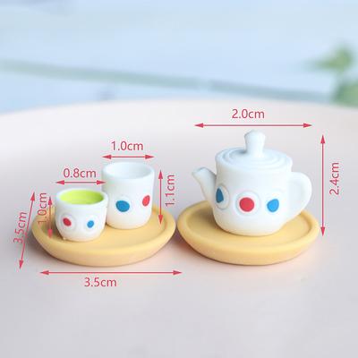 Miniature Simulation Food Play Teapot Teacup Set Mini Soldier Hand-made Decoration Play House Scene Props Accessories Model