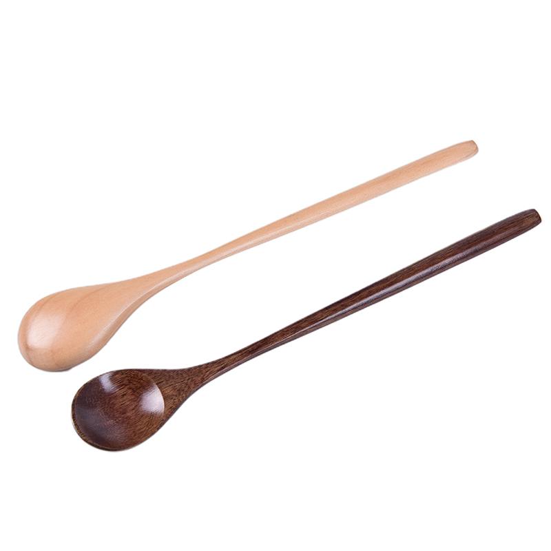 Wooden Spoons Long Handled Spoon Kids Spoon Wood Rice Soup Dessert Spoon