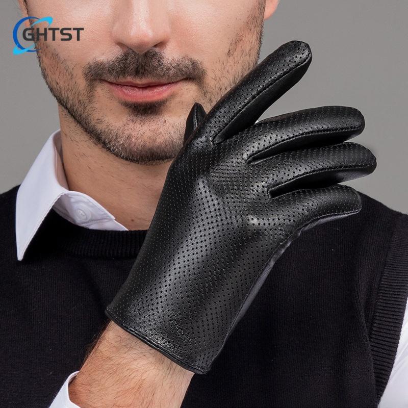 

Модные кожаные перчатки для мужчин тонкого стиля Весна и Осень, Крутые для вождения и езды на мотоциклах перчатки из овчины XL