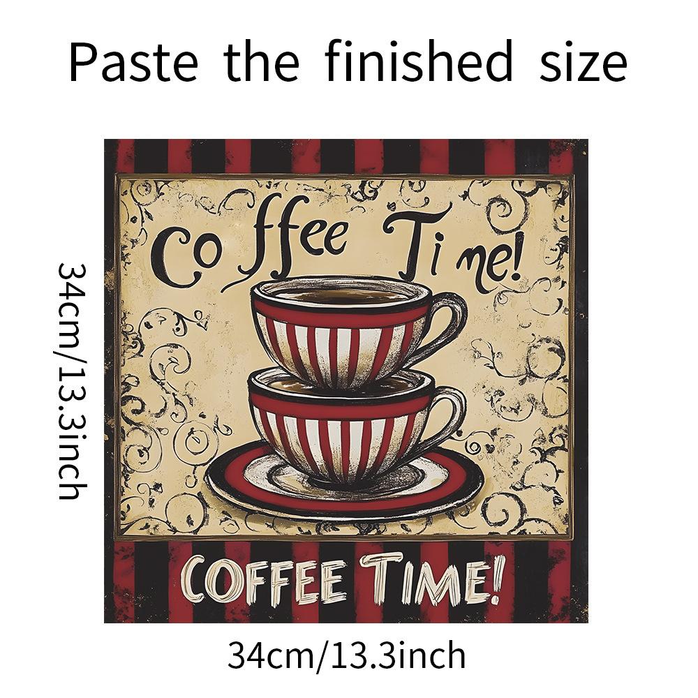 Coffee Mug Poster Cabinet Kitchen Dining Room Background Landscaping Decorative Stickers
