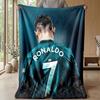 Cristiano Ronaldo Printed Flannel Blanket Skin Friendly Warm Decorative Throw for Indoor Couch Bed Daily Use