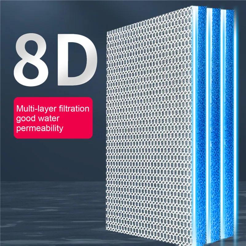 Aquarium 8D Sponge Fish Pond Filter Cotton Cleaning  Purifier Water Purification Without Gel Cotton Filter Medium Cotton