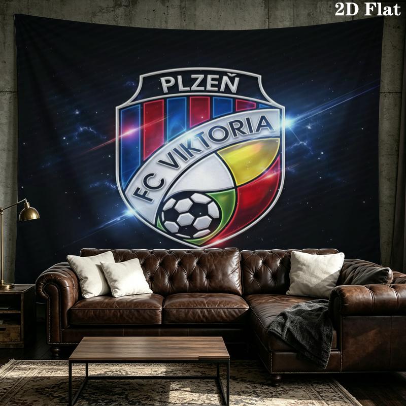 FC Viktoria Plzen Printed Tapestry – Wall Hanging for Bedrooms, Dorms, and Home Decor