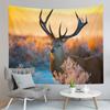 Cartoon Elk Home Decor Tapestry Cute Christmas Art Wall Hanging Living Room Bedroom Dorm Wall Decor Backdrop Cloth