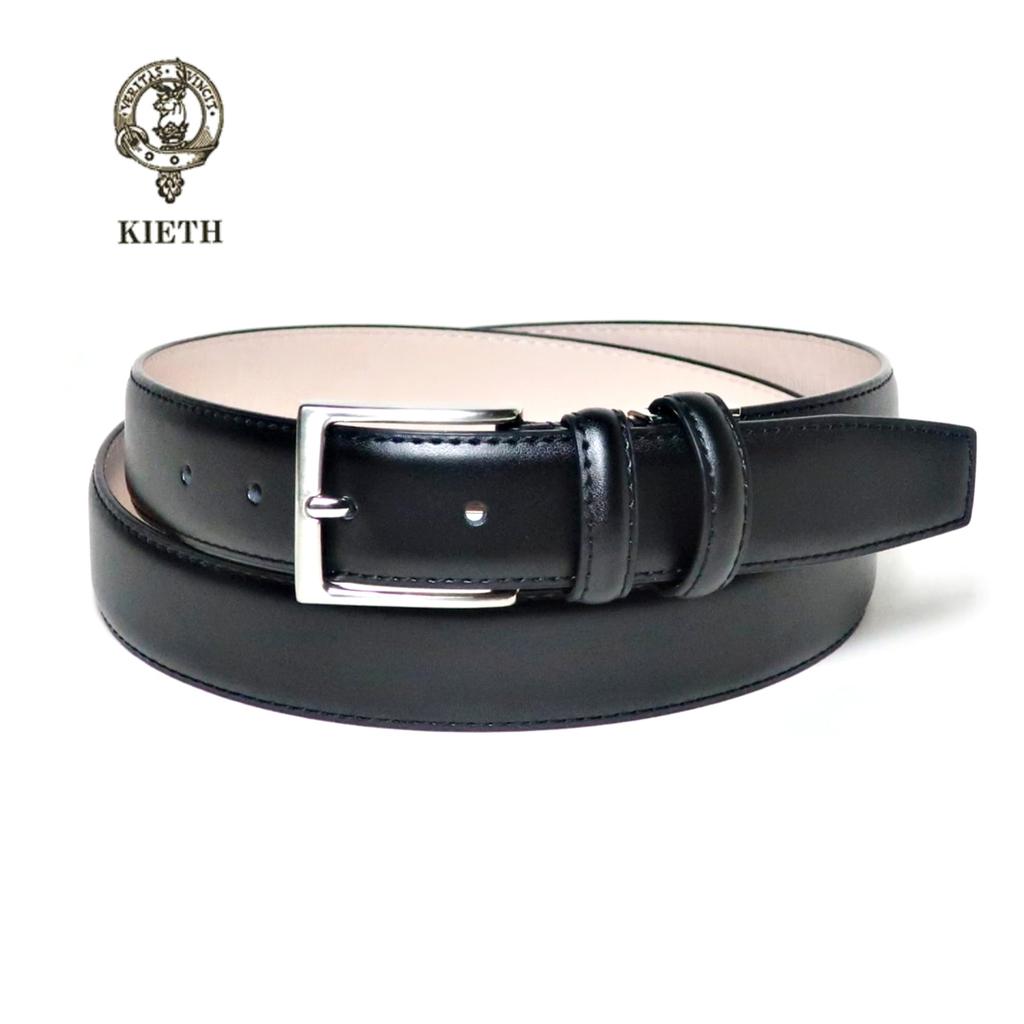 [KIETH] Keith Men's Belt, Large Size, Long Length, Business, Genuine Leather, Black KE2025A-19BLACK
