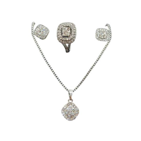 

Модное кольцо на палец невесты геометрической формы, долговечное украшение US 8 серебряный