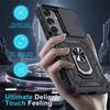 Military Armor Camera Slide Case For Samsung A57 A37 A17 A56 A16 A36 A26 A35 A15 A55 A53 A54 A14 Magnetic Ring Stand Phone Cover