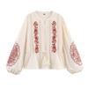 European and American French Women's Clothing, Embroidered Shirt with Ornaments 7200039